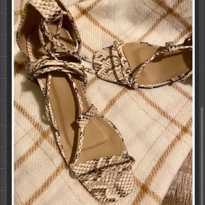 Snake Print Block Heel